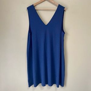 Loft Blue Sleeveless V-Neck Pullover Dress Sz XXL
